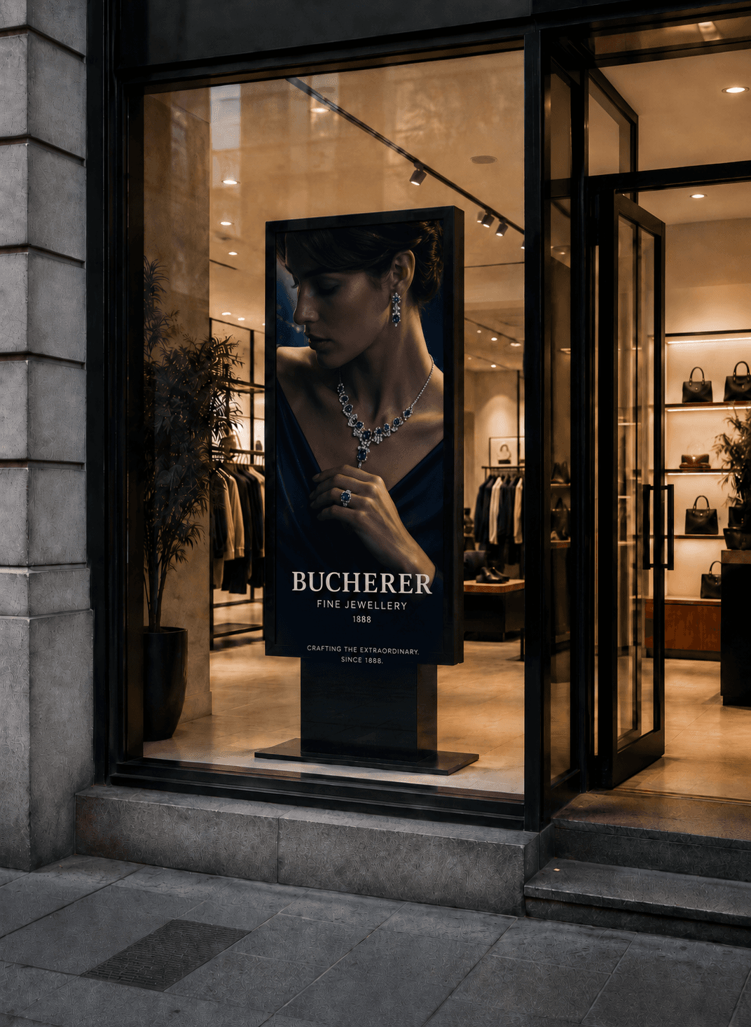 Bucherer campaign on a Digital Window screen